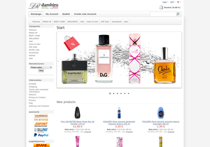 Screenshot der Shop-Webseite von dambiro.de