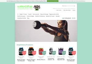Screenshot der Shop-Webseite von nutrition247.de