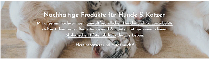 Screenshot der Shop-Webseite von Fräulein Plath - green petshop